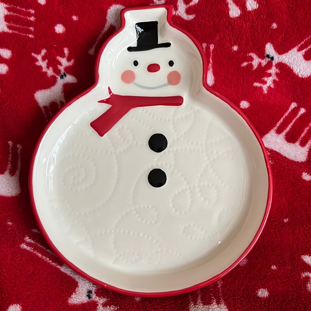 HALLMARK Shallow Snowman Christmas Dish